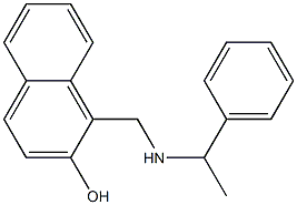 1-{[(1-phenylethyl)amino]methyl}naphthalen-2-ol 结构式