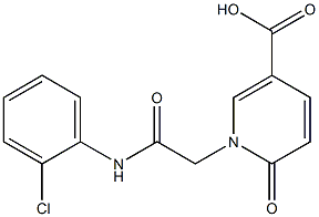 1-{[(2-chlorophenyl)carbamoyl]methyl}-6-oxo-1,6-dihydropyridine-3-carboxylic acid 结构式