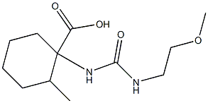 1-{[(2-methoxyethyl)carbamoyl]amino}-2-methylcyclohexane-1-carboxylic acid 结构式