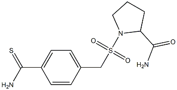 1-{[(4-carbamothioylphenyl)methane]sulfonyl}pyrrolidine-2-carboxamide 结构式