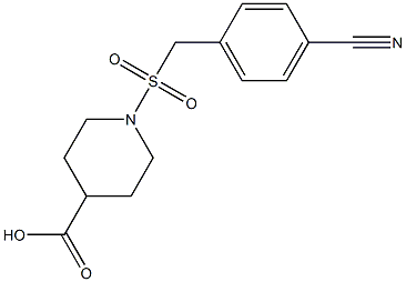 1-{[(4-cyanophenyl)methane]sulfonyl}piperidine-4-carboxylic acid 结构式