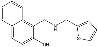1-{[(thiophen-2-ylmethyl)amino]methyl}naphthalen-2-ol 结构式