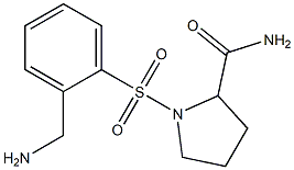 1-{[2-(aminomethyl)benzene]sulfonyl}pyrrolidine-2-carboxamide 结构式