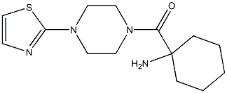 1-{[4-(1,3-thiazol-2-yl)piperazin-1-yl]carbonyl}cyclohexanamine 结构式