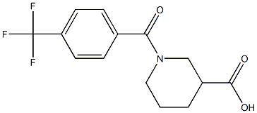 1-{[4-(trifluoromethyl)phenyl]carbonyl}piperidine-3-carboxylic acid 结构式