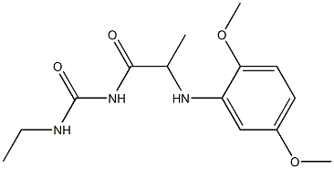 1-{2-[(2,5-dimethoxyphenyl)amino]propanoyl}-3-ethylurea 结构式