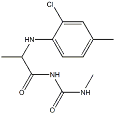 1-{2-[(2-chloro-4-methylphenyl)amino]propanoyl}-3-methylurea 结构式