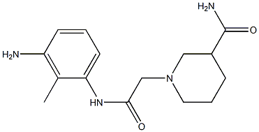 1-{2-[(3-amino-2-methylphenyl)amino]-2-oxoethyl}piperidine-3-carboxamide 结构式