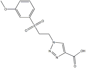 1-{2-[(3-methoxybenzene)sulfonyl]ethyl}-1H-1,2,3-triazole-4-carboxylic acid 结构式