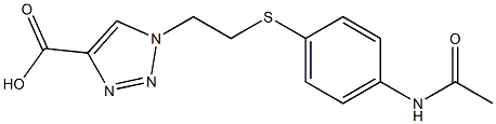 1-{2-[(4-acetamidophenyl)sulfanyl]ethyl}-1H-1,2,3-triazole-4-carboxylic acid 结构式