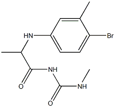 1-{2-[(4-bromo-3-methylphenyl)amino]propanoyl}-3-methylurea 结构式