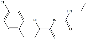 1-{2-[(5-chloro-2-methylphenyl)amino]propanoyl}-3-ethylurea 结构式