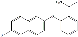 1-{2-[(6-bromonaphthalen-2-yl)oxy]phenyl}ethan-1-amine 结构式