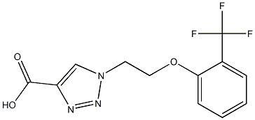 1-{2-[2-(trifluoromethyl)phenoxy]ethyl}-1H-1,2,3-triazole-4-carboxylic acid 结构式