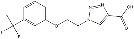 1-{2-[3-(trifluoromethyl)phenoxy]ethyl}-1H-1,2,3-triazole-4-carboxylic acid 结构式