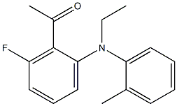 1-{2-[ethyl(2-methylphenyl)amino]-6-fluorophenyl}ethan-1-one 结构式