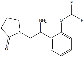 1-{2-amino-2-[2-(difluoromethoxy)phenyl]ethyl}pyrrolidin-2-one 结构式