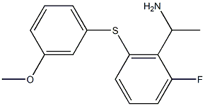 1-{2-fluoro-6-[(3-methoxyphenyl)sulfanyl]phenyl}ethan-1-amine 结构式