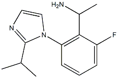 1-{2-fluoro-6-[2-(propan-2-yl)-1H-imidazol-1-yl]phenyl}ethan-1-amine 结构式