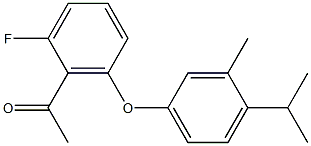 1-{2-fluoro-6-[3-methyl-4-(propan-2-yl)phenoxy]phenyl}ethan-1-one 结构式