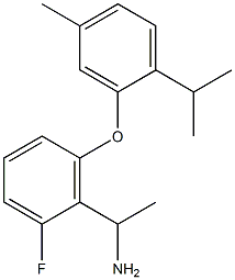 1-{2-fluoro-6-[5-methyl-2-(propan-2-yl)phenoxy]phenyl}ethan-1-amine 结构式