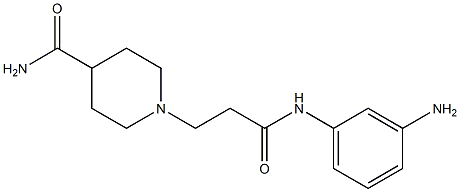 1-{3-[(3-aminophenyl)amino]-3-oxopropyl}piperidine-4-carboxamide 结构式