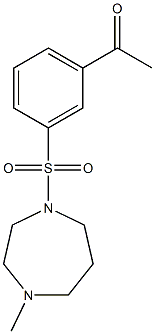 1-{3-[(4-methyl-1,4-diazepane-1-)sulfonyl]phenyl}ethan-1-one 结构式