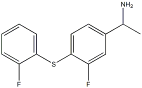 1-{3-fluoro-4-[(2-fluorophenyl)sulfanyl]phenyl}ethan-1-amine 结构式