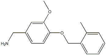 1-{3-methoxy-4-[(2-methylbenzyl)oxy]phenyl}methanamine 结构式