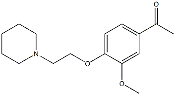 1-{3-methoxy-4-[2-(piperidin-1-yl)ethoxy]phenyl}ethan-1-one 结构式
