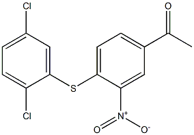 1-{4-[(2,5-dichlorophenyl)sulfanyl]-3-nitrophenyl}ethan-1-one 结构式