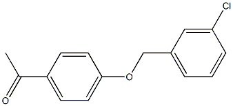 1-{4-[(3-chlorophenyl)methoxy]phenyl}ethan-1-one 结构式