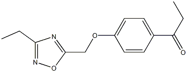 1-{4-[(3-ethyl-1,2,4-oxadiazol-5-yl)methoxy]phenyl}propan-1-one 结构式