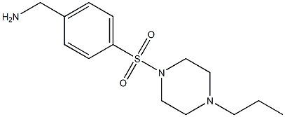 1-{4-[(4-propylpiperazin-1-yl)sulfonyl]phenyl}methanamine 结构式