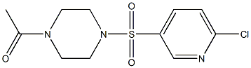 1-{4-[(6-chloropyridine-3-)sulfonyl]piperazin-1-yl}ethan-1-one 结构式