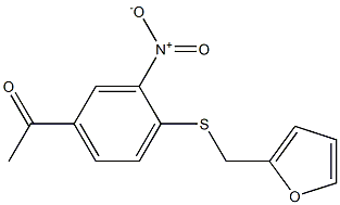 1-{4-[(furan-2-ylmethyl)sulfanyl]-3-nitrophenyl}ethan-1-one 结构式