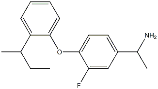 1-{4-[2-(butan-2-yl)phenoxy]-3-fluorophenyl}ethan-1-amine 结构式