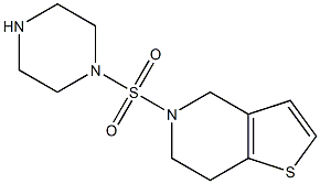 1-{4H,5H,6H,7H-thieno[3,2-c]pyridine-5-sulfonyl}piperazine 结构式