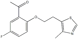 1-{5-fluoro-2-[2-(4-methyl-1,3-thiazol-5-yl)ethoxy]phenyl}ethan-1-one 结构式