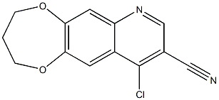 10-chloro-3,4-dihydro-2H-[1,4]dioxepino[2,3-g]quinoline-9-carbonitrile 结构式