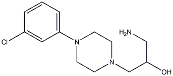 1-amino-3-[4-(3-chlorophenyl)piperazin-1-yl]propan-2-ol 结构式