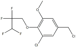 1-chloro-5-(chloromethyl)-3-methoxy-2-(2,2,3,3-tetrafluoropropoxy)benzene 结构式