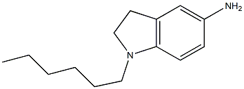 1-hexyl-2,3-dihydro-1H-indol-5-amine 结构式