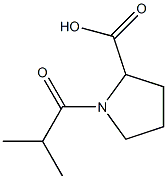 1-isobutyrylpyrrolidine-2-carboxylic acid 结构式