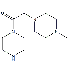 1-methyl-4-(1-methyl-2-oxo-2-piperazin-1-ylethyl)piperazine 结构式