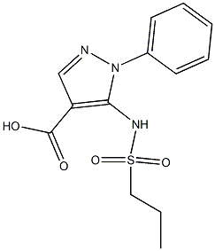 1-phenyl-5-(propane-1-sulfonamido)-1H-pyrazole-4-carboxylic acid 结构式