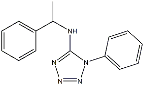1-phenyl-N-(1-phenylethyl)-1H-1,2,3,4-tetrazol-5-amine 结构式