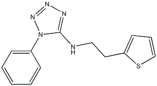 1-phenyl-N-[2-(thiophen-2-yl)ethyl]-1H-1,2,3,4-tetrazol-5-amine 结构式