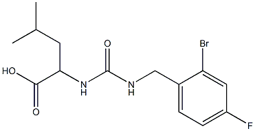 2-({[(2-bromo-4-fluorophenyl)methyl]carbamoyl}amino)-4-methylpentanoic acid 结构式