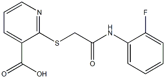 2-({[(2-fluorophenyl)carbamoyl]methyl}sulfanyl)pyridine-3-carboxylic acid 结构式